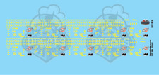 CNW Chicago  North Western Ore Car Yellow Block Style HO Scale Decals Walthe...