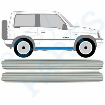 SUZUKI VITARA 1988-1998 3 Portes Tôle de Réparation de Seuil Droite=Gauche Paire - Photo 1/2
