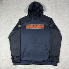 Chicago Bears Hoodie Mens L Nike Pullover Sweatshirt NFL Therma-fit On Field