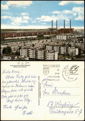 Ansichtskarte Wolfsburg VW Volkswagen-Werk - Totale 1974
