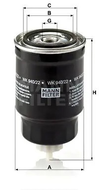 MANN-FILTER WK 940/22 Filtro Carburante Filtro ad avvitamento - Immagine 3