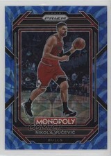 2022 Panini Prizm Monopoly Boardwalk Blue Tiger Stripes Nikola Vucevic #15 2qw