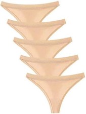 5-Pack Seamless Women's Cotton Underwear no show Thongs Panties M size