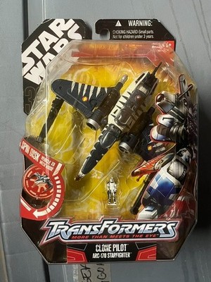    Star Wars-Transformers Crossover CLONE PILOT ARC-170 STARFIGHTER Tiger NEW