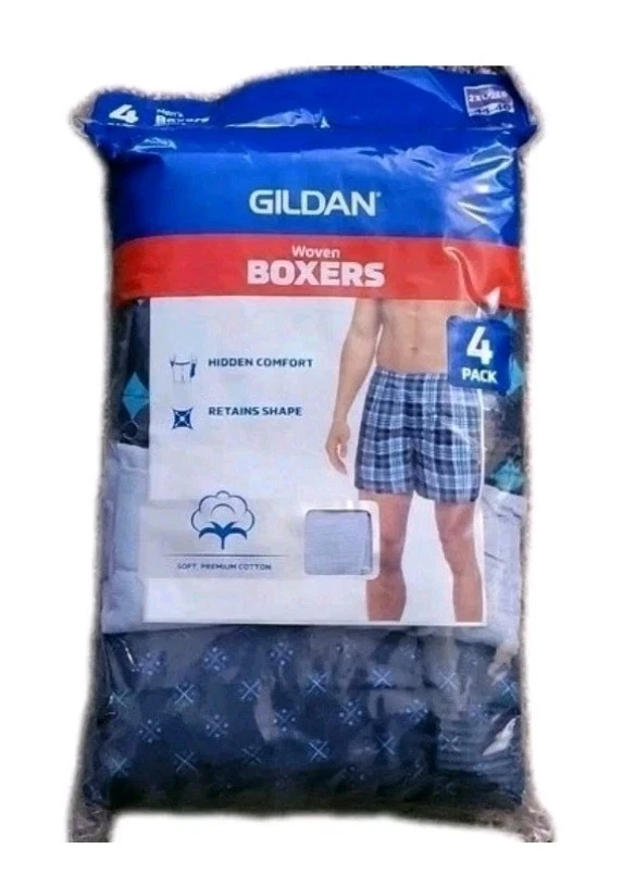 GILDAN Geweven boxershorts voor heren, multipack slips (pak van 5), Black Stripe Assorti (5-pack), L