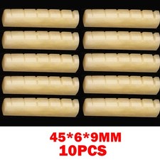 10Pc Guitar Unbleached Bone Nut Saddle Luthier 1 3/4"x15/64"x3/8" 45x6x9mm NEW