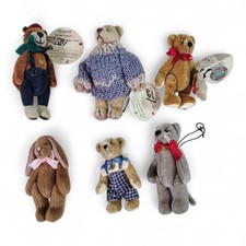 Ganz Cottage Collectibles Miniatures. Lot Of 6. Whiskers, Ross, Arnold - Bears
