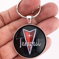 Vintage Pontiac Tempest Chrome Badge Arrowhead Emblem 1.2 Diameter Keychain