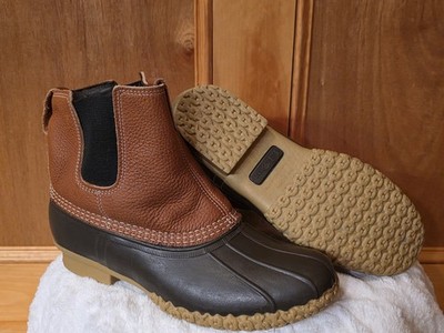 $160 Mens LL Bean 7  Chelsea Ankle Boots Tumbled Leather Gum11M 501967 11M
