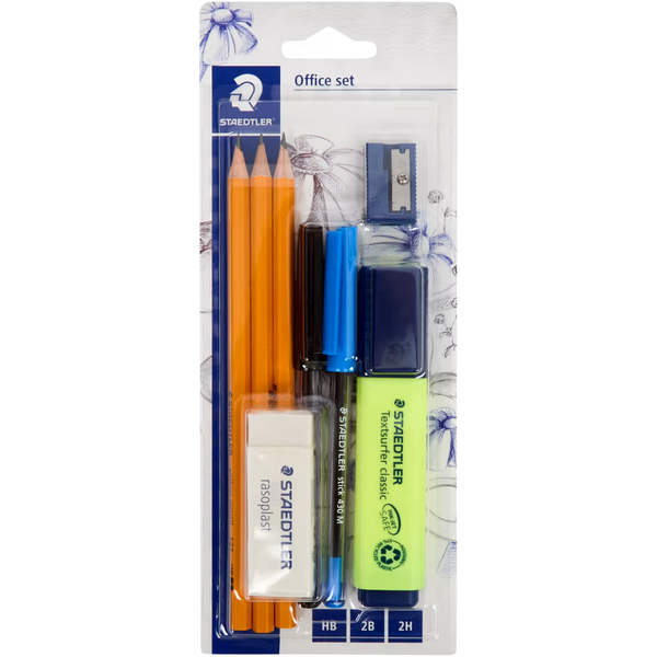 Staedtler Schreibset 8-Teilig | Bleistifte, Kulis, Marker, Spitzer & Radierer-image