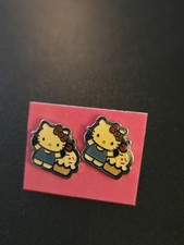 Brand New Vintage Hello Kitty Stud Earrings For Pierces Ears - Ice Cream / Cake