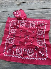 Rare True Vintage 1960 Made In USA Fast Color Paris Hav-A-Hank Lot BANDANAS