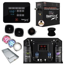 SteamSpa BKT450-ADP Black Series WiFi and Bluetooth 4.5KW - Black