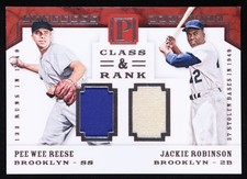 2016 Panini Pantheon Jackie Robinson / Pee Wee Reese /49 Game Used Patch RARE!!!