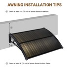 Yescom 2Pcs 39X29" Window Awning Door Canopy Cover UV30+ Patio Outdoor Brown — photo 5