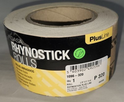 Sandpaper roll: RhynoStick Plus Line, adhesive backed, P 320 at 2.75 x 27 yd