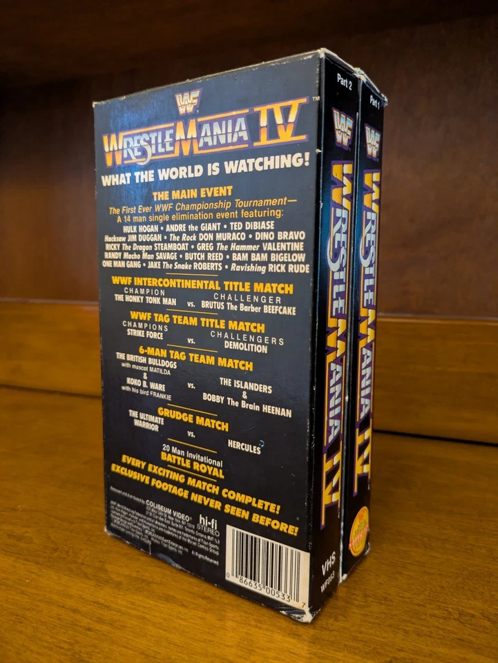 WWF Wrestlemania 4 vhs Andre the Giant Hulk Hogan rare htf - Image 4 of 4