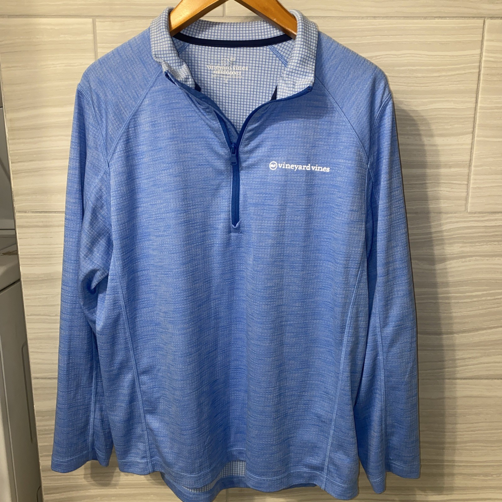 Vineyard Vines Men's Performance Quarter Zip Blue Size Large