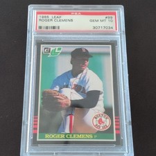 Leaf 1985 Roger Clemens #99 Rookie Base Set Boston Red Sox PSA 10 Baseball Card