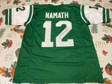 #12 Joe Namath AUTOGRAPH Custom Pro Style NY Jets Jersey *GTSM COA* SIGNED