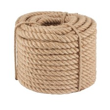 Twisted Manila Rope 3/4 in x 50 ft Natural Jute Rope for Railing Docks Tug of