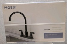 Moen Caldwell 87976BL High Arc Kitchen Faucet Matte BLACK Duralock Quick-Connect