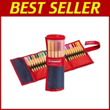 Vibrant Colors Roller Case - Point 88 Fineliner Pens