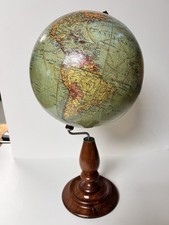 Rare 1928 Dietrich Reimers Erdglobus (Terrestrial Globe) 8" On Stand Great Cond.