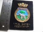 Royal Navy HMS GAMBIA (cruiser WW2) association patch