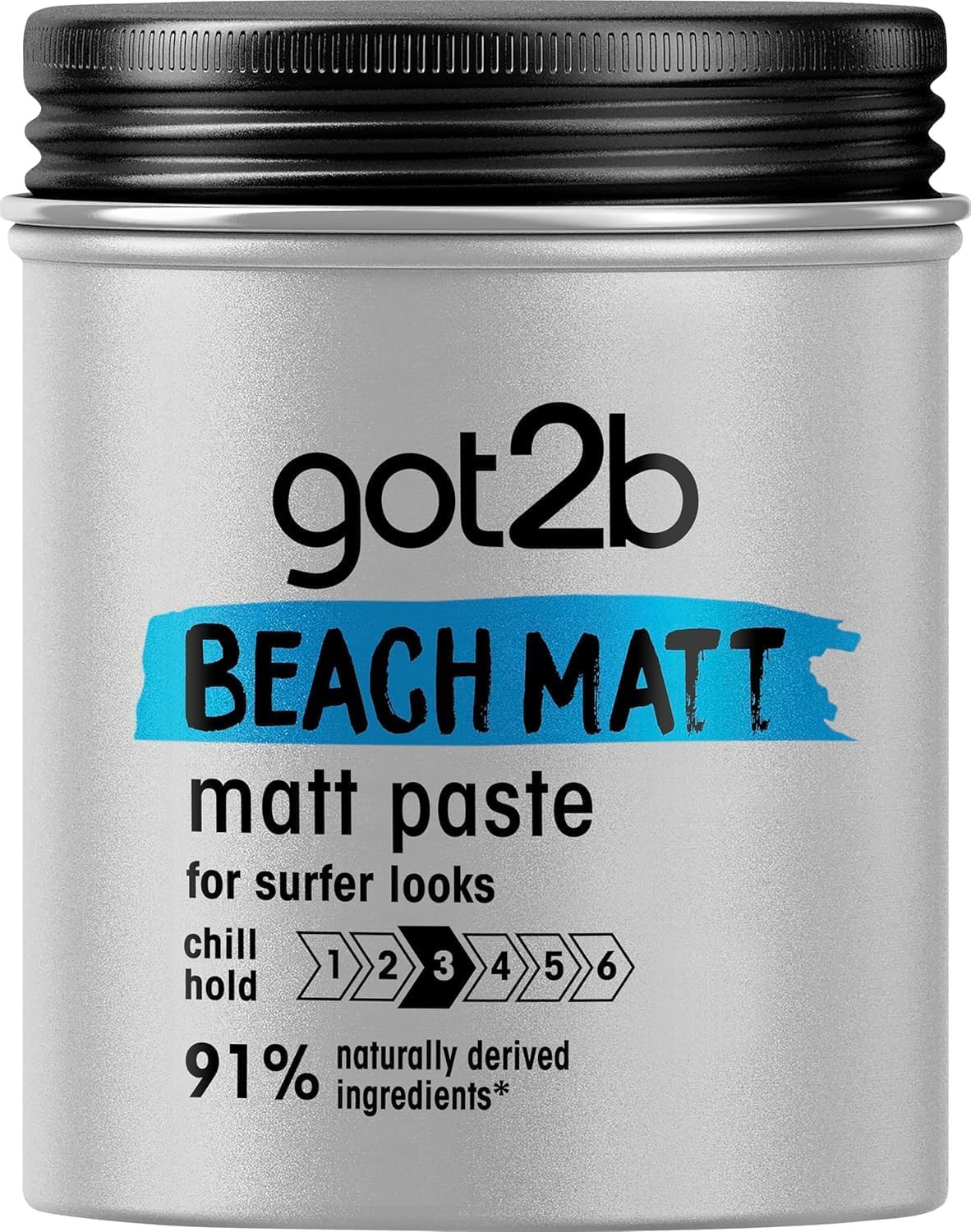 Schwarzkopf , Beach Matt Paste, Cera Modellante per Capelli Uomo, Effetto Opaco,