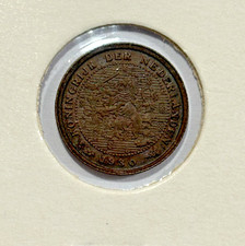 1930 Netherlands 1/2 Cent Coin