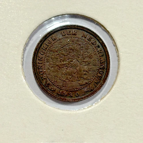 Photo of a 1930 Netherlands 1/2 Cent from an eBay listing that sold on Jun 2, 2026