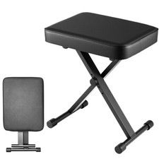 X-Style Piano Stool Adjustable Height Keyboard Stool  Folding Piano Bench Stool