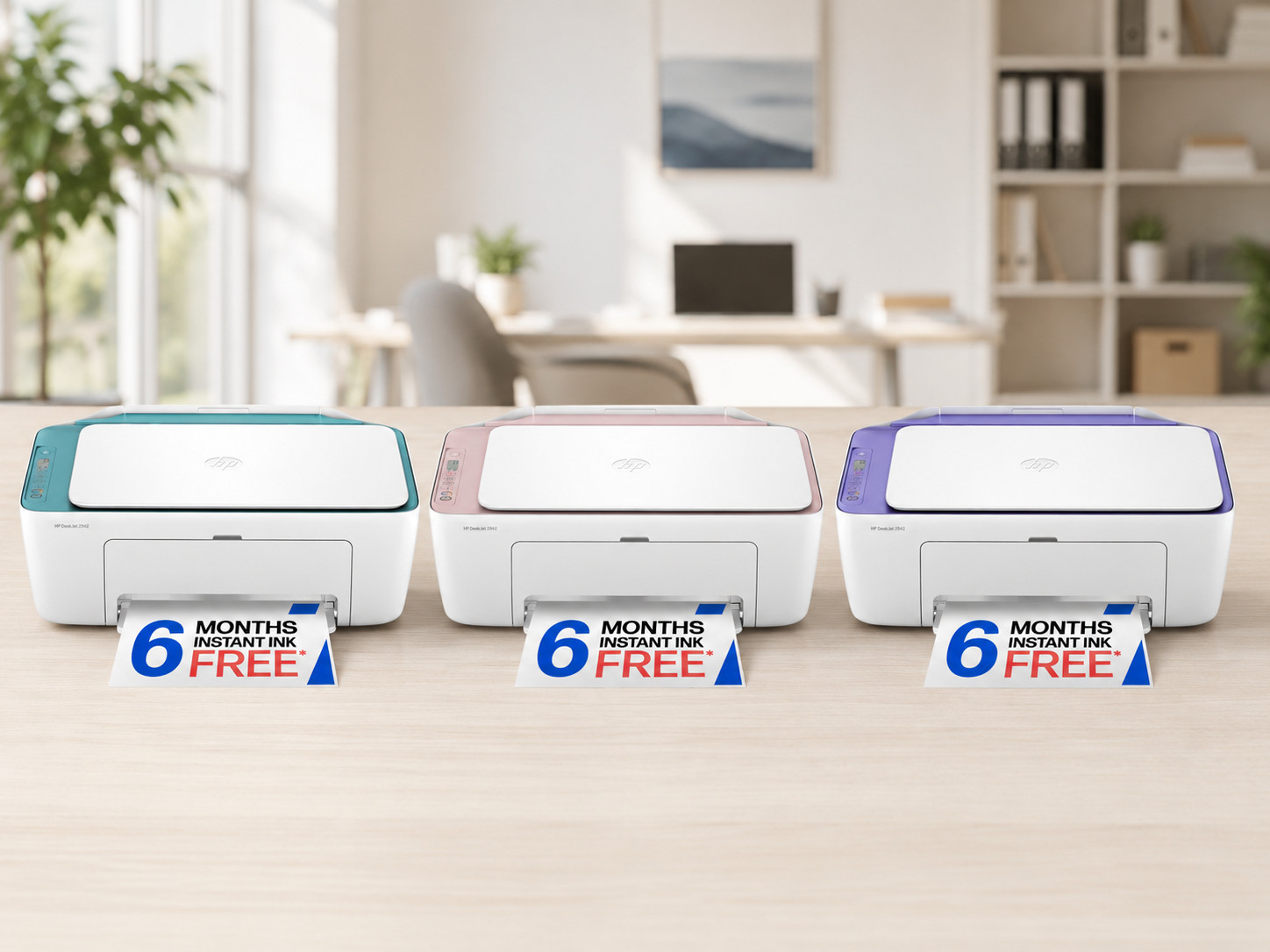 HP DeskJet 2942 Wireless All-in-One Color Inkjet Printer, 6 Months Free Instant 