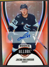 2025-26 Upper Deck Allure Jacob Melanson Red Rainbow Rookie Auto