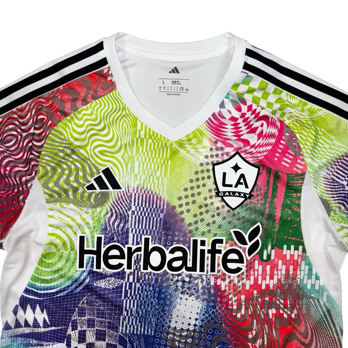 Adidas LA Galaxy 'Space & Time' Multicolor Alt Soccer Jersey, Size