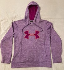 UNDER ARMOUR STORM PULLOVER HOODIE SWEATSHIRT - PURPLE/ORANGE WOMEN S MEDIUM