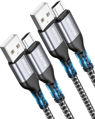 Micro USB Kabel, [2Stück 2M] Nylon Ladekabel High Speed Android Handy Ladekabel 