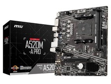 Image of MSI A520M-A PRO Micro ATX Motherboard (Socket AM4, AMD A520)