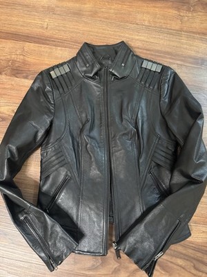Vero Moda Cropped style skinny fit Genuine leather Jacket. Sz XS. Mint