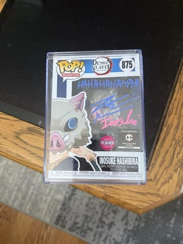 Funko Pop! Vinyl: Demon Slayer: - Inosuke Hashibira SIGNED By Bryce Papenbrook