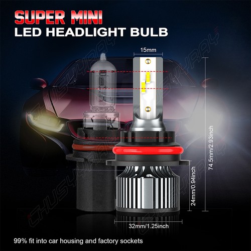 For Ford Mustang Coupe/Convertible 1998-2004 LED Headlight + Fog Light Bulbs Kit - Bild 2 von 12