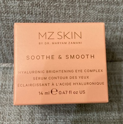 MZ Skin Soothe & Smooth Hyaluronic Brightening Eye Complex NIB 14ml/0.47 Fl. Oz.