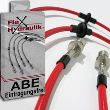 F&uuml;r Mercedes CLS63 AMG [C218 Coupe] Stahlflex Bremsschl&auml;uche - rot