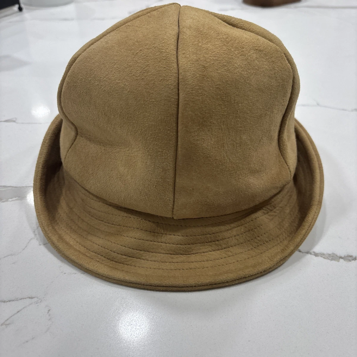 VTG Bert Kraus Suede‎ Floppy Boonie Hat Leather Braided Tassel Western Festival Suede Brown Hats for Women for sale | eBay main image 3