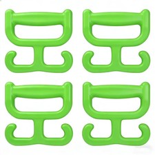 Heavy Duty Grocery Bag Holder Carrier - 4 Pack, Comfortable Grip, 100lbs Capacit