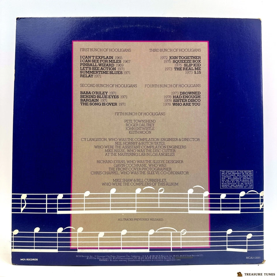 The Who – Hooligans 2x Vinyl (LP, Compilation, Club Edition) - Image 3 of 4