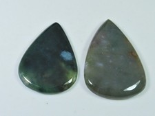 42-45MM Natural Green Moss Agate Oval Shape Cabochon Loose Gemstone 106Cts. S112