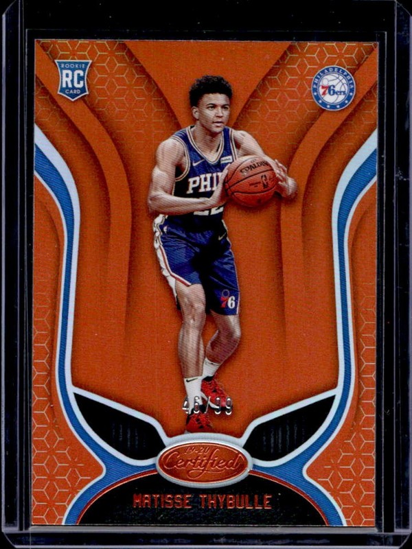 2019-20 Panini Certified Matisse Thybulle RC Mirror Orange Rookie #/99 76ers