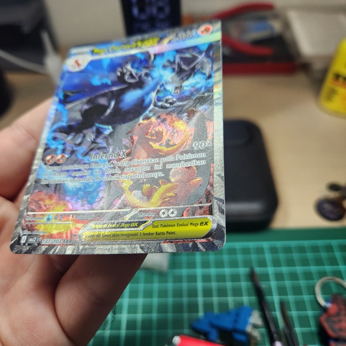 Pokemon TCG Indonesia Mega Charizard X EX 137/103 SAR SIR MA2